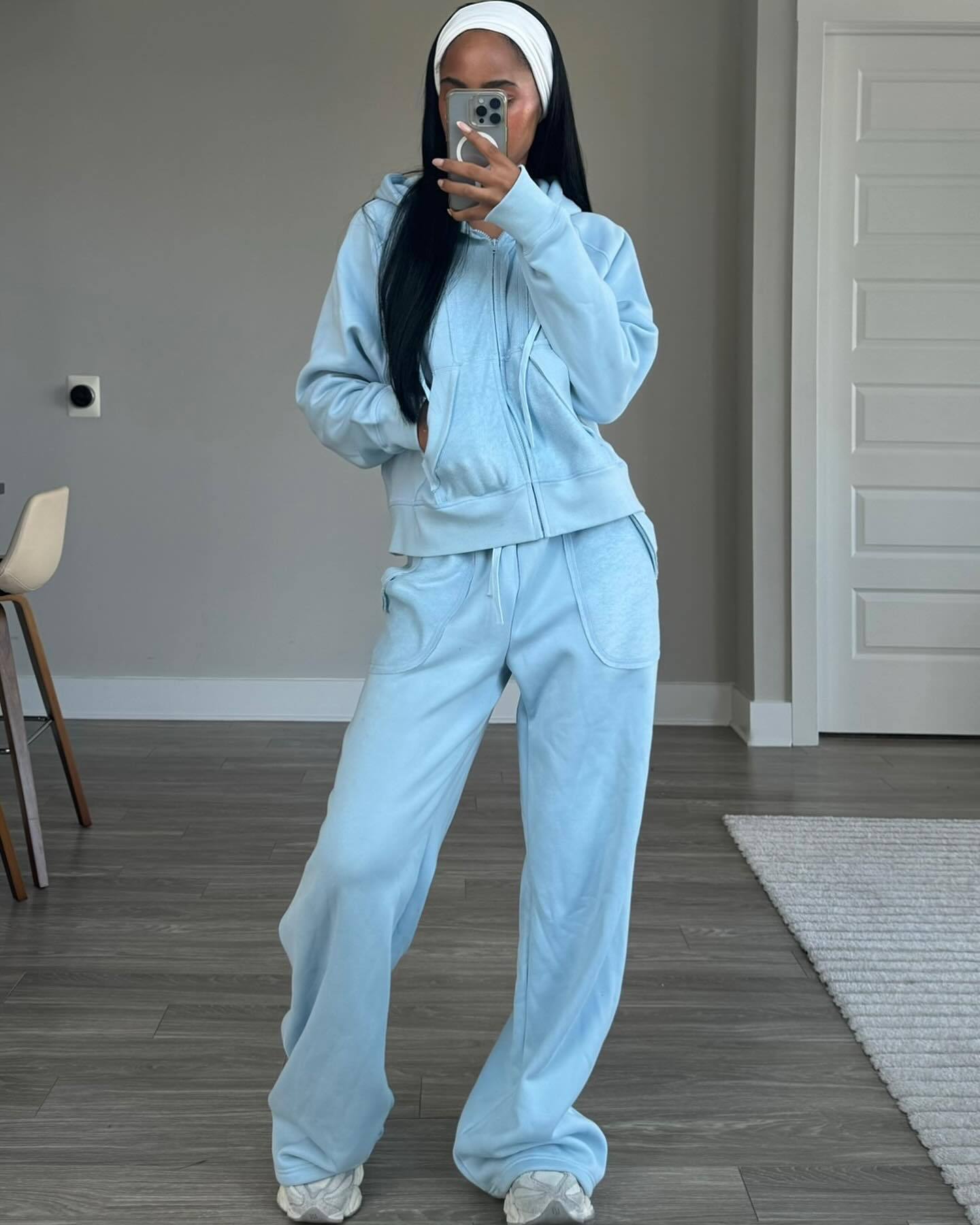 Damen Sportanzug Hoodie Weite Hosen Eveloria