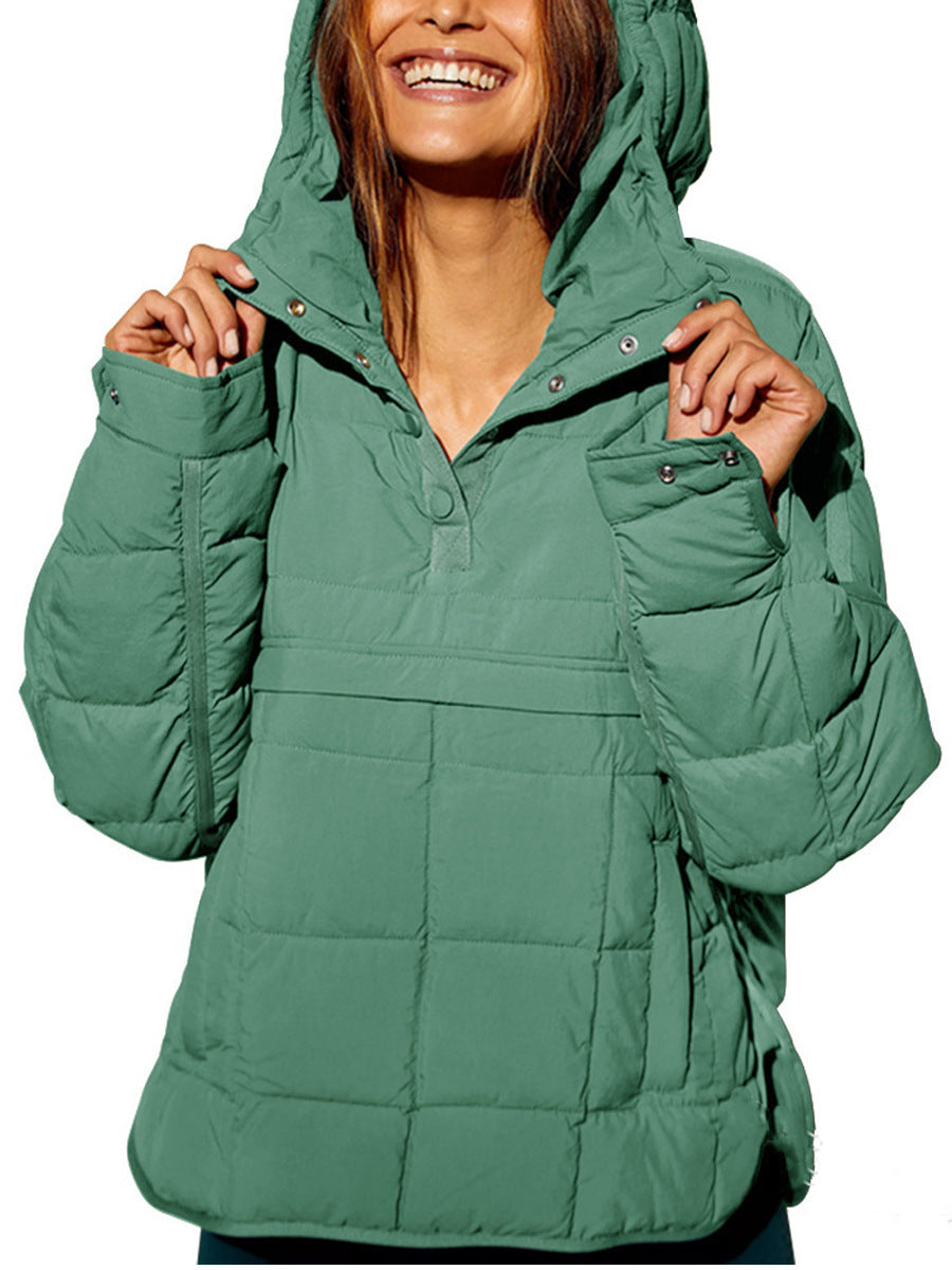 Damen Steppjacke Übergröße mit Kapuze Eveloria