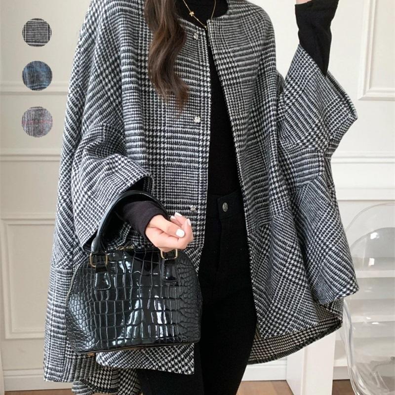 Damen Oversized Cardigan Karomuster Modern Eveloria - Eveloria