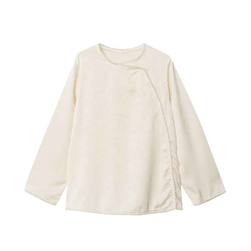 Damen Oberteil Weites Design Perlendetails Eveloria