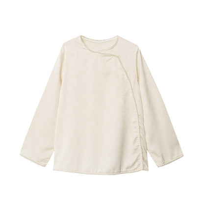 Damen Oberteil Weites Design Perlendetails Eveloria