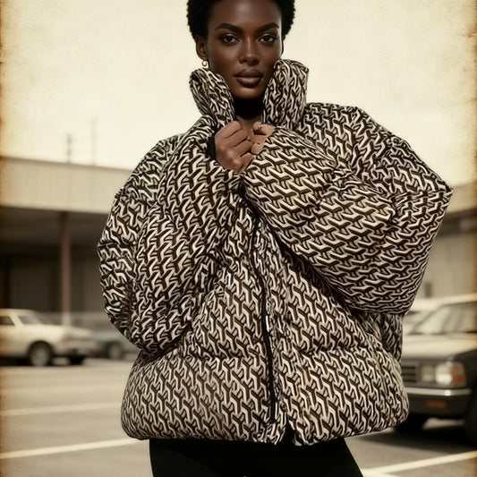Damen Steppjacke Modernes Grafikdesign Eveloria - Eveloria