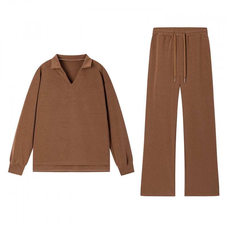Damen Sweatshirt Hose Set Eveloria Baumwolle Bequem