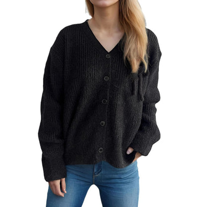 Damen Strickcardigan Feinripp mit Knöpfen Beige