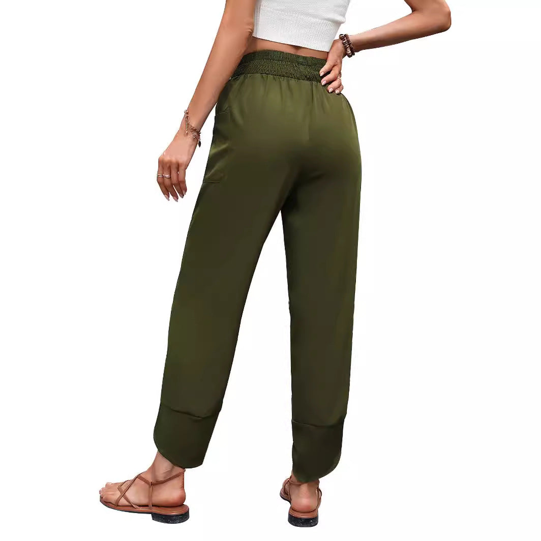 Damen Freizeithose Elastischer Taillenbund Bequem