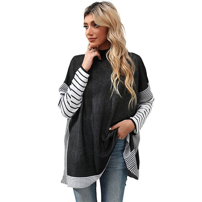 Damen Strickpullover Lässiges Streifenmuster Eveloria