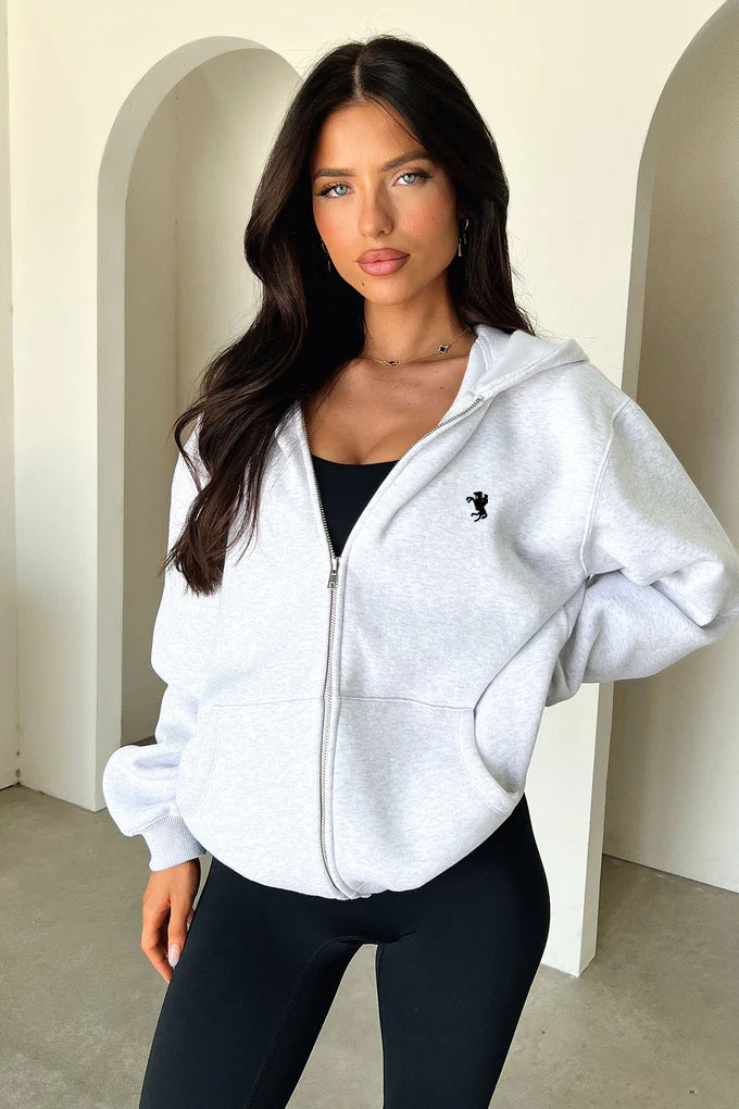 Damen Hoodie Lässig Mit Taschen Elastisch Eveloria