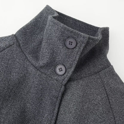 Damen Übergangsjacke Hochgeschlossener Kragen Taillengürtel Eveloria