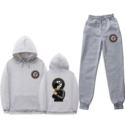 Damen Kapuzenpullover-Set mit Jogginghose, einzigartigem Druck,