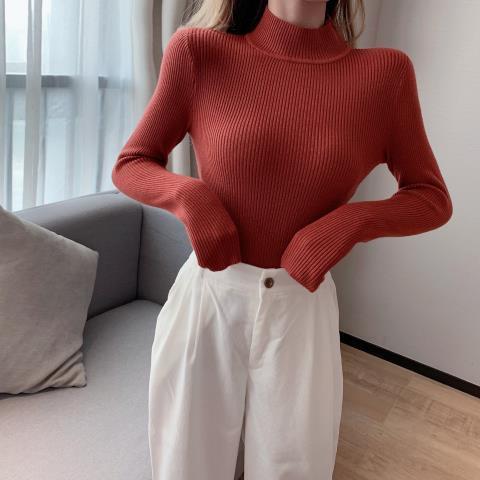 Damen Rollkragenpullover Rippstrick-Design Eveloria