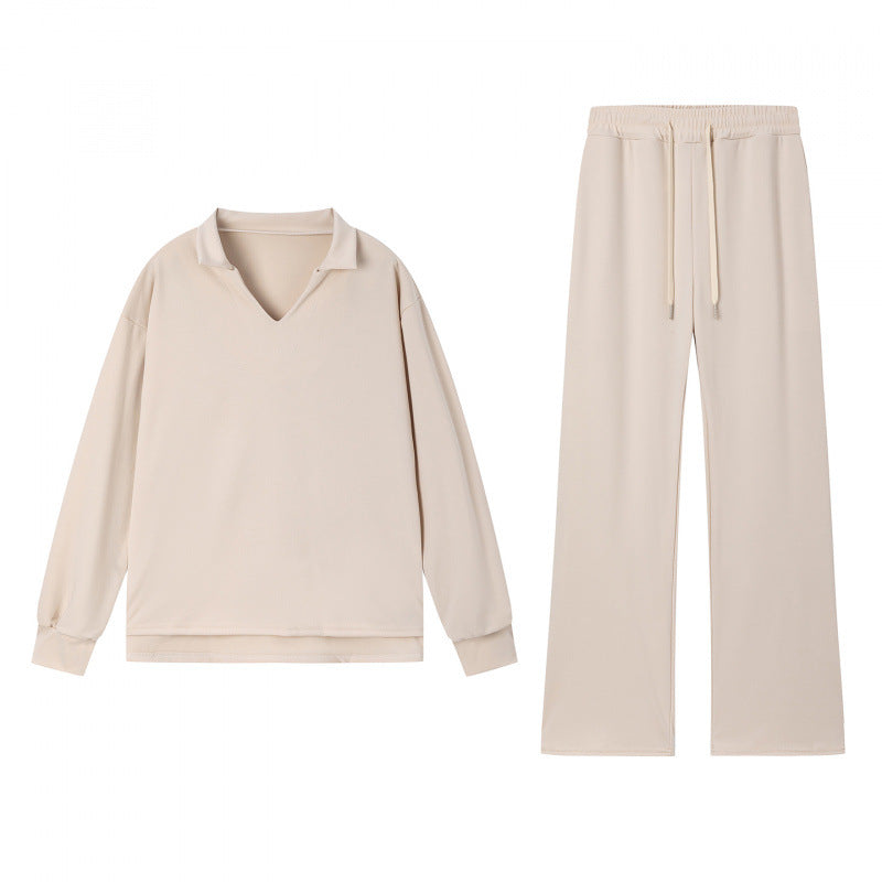 Damen Sweatshirt Hose Set Eveloria Baumwolle Bequem