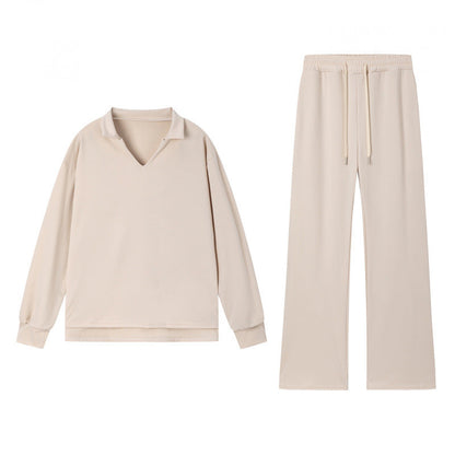 Damen Sweatshirt Hose Set Eveloria Baumwolle Bequem