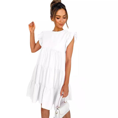 Damen Freizeitkleid Eveloria Baumwolle Sommerfarben