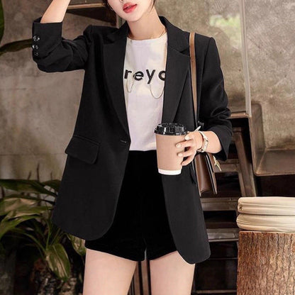 Damen Blazer Moderner Schnitt Hochrevers Eveloria - Eveloria