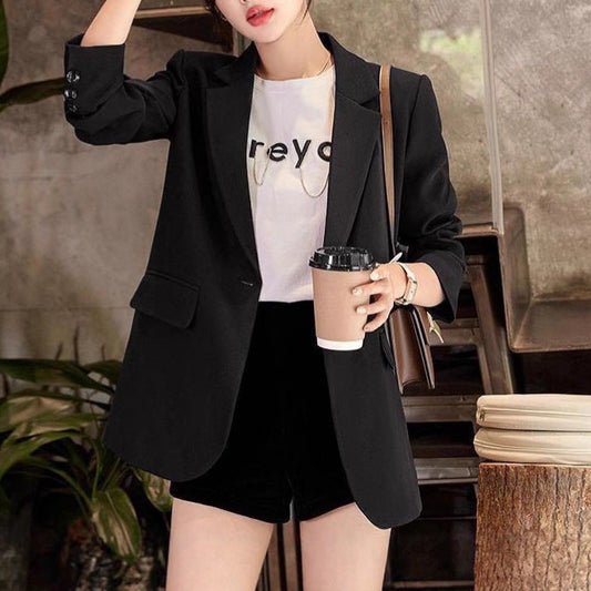 Damen Blazer Moderner Schnitt Hochrevers Eveloria - Eveloria