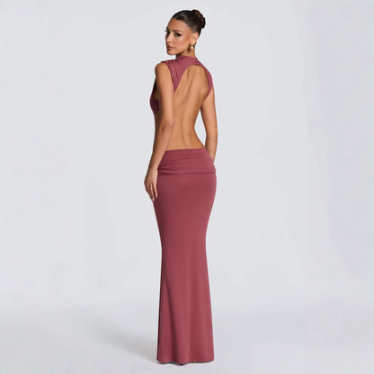 Damen Abendkleid Elegantes Cut-Out-Design Figurbetonter Schnitt