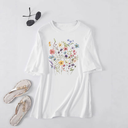 Damen Sommerbluse Floralmuster Eveloria - Eveloria