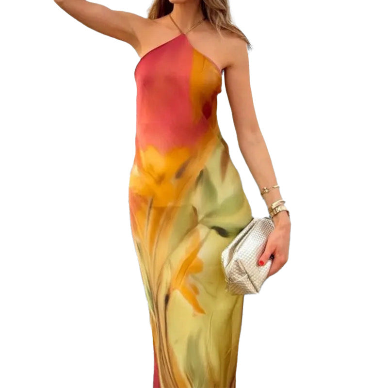 Damen Maxikleid Blumenmuster Elegant Eveloria