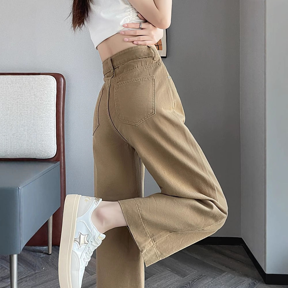 Damen Highwaist Jeans Weit Bein Eveloria - Eveloria