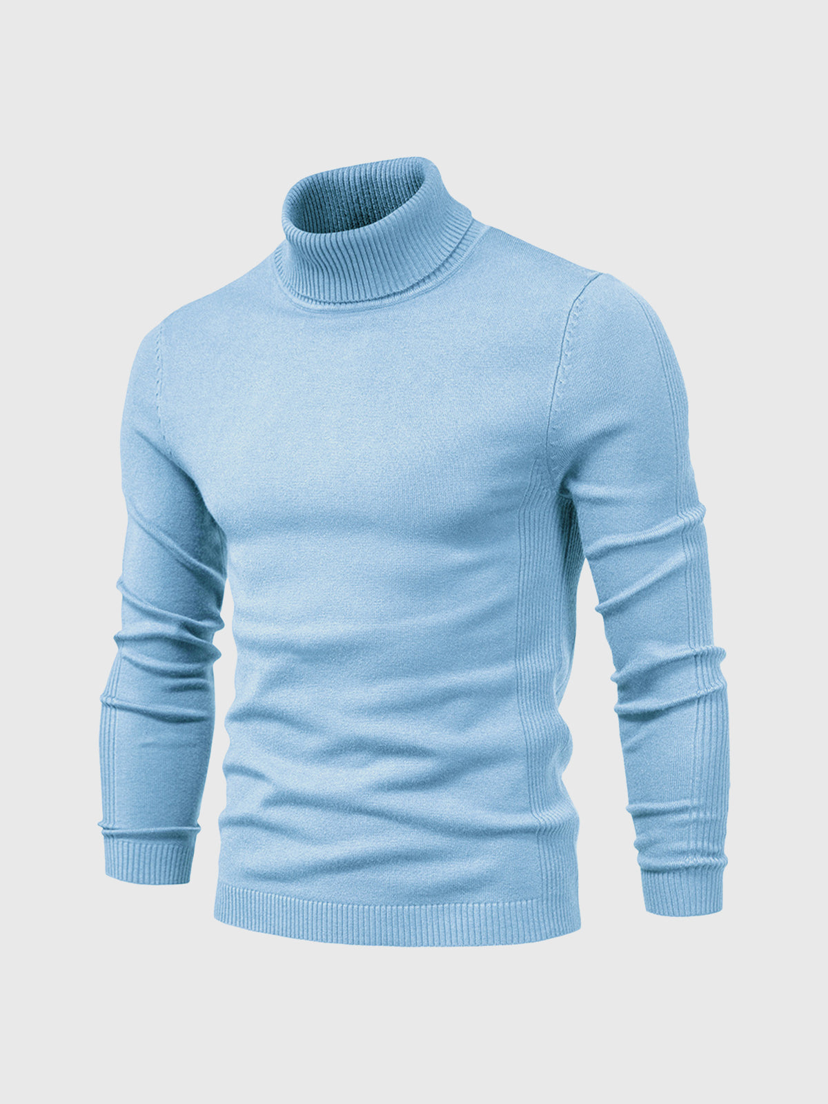 Herren Rollkragenpullover Kurz Waschbar