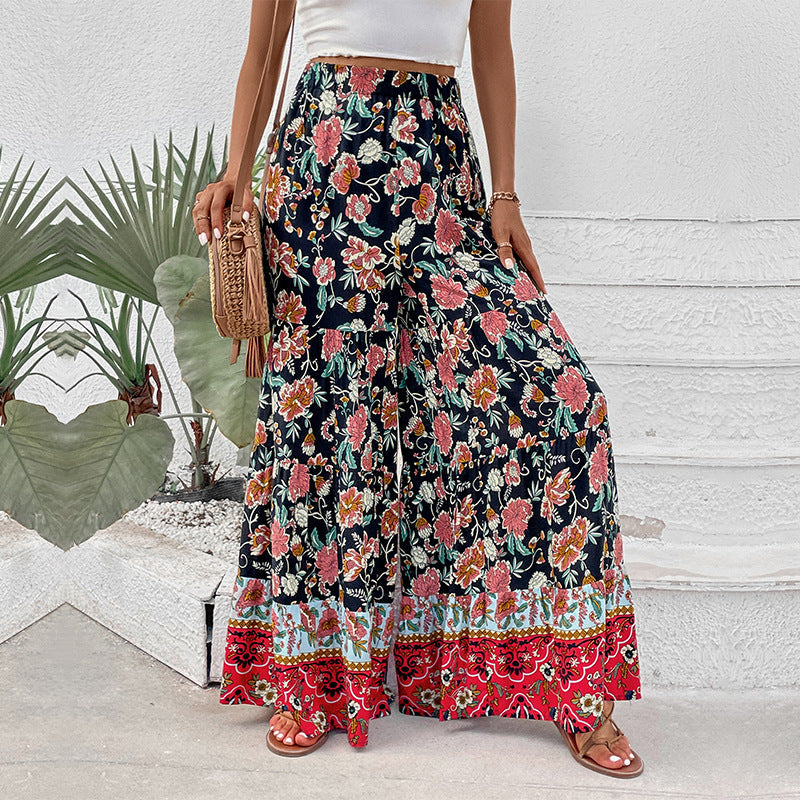 Damen Maxirock Floralmuster Ausgestellter Schnitt Eveloria - Eveloria