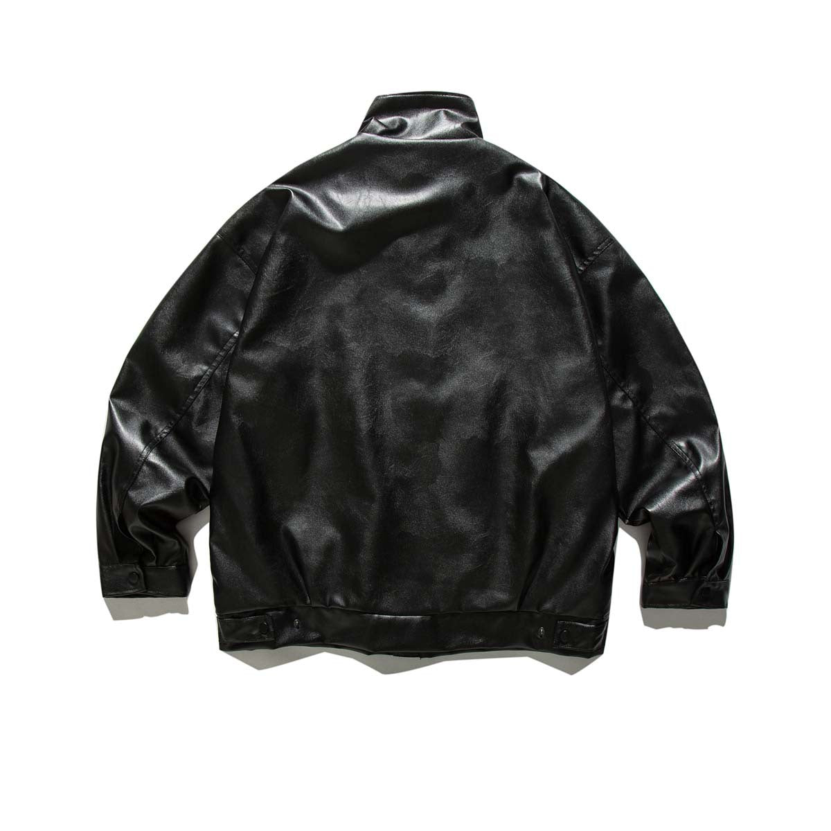 Damen Lederjacke Lässig Mit Taschen Eveloria