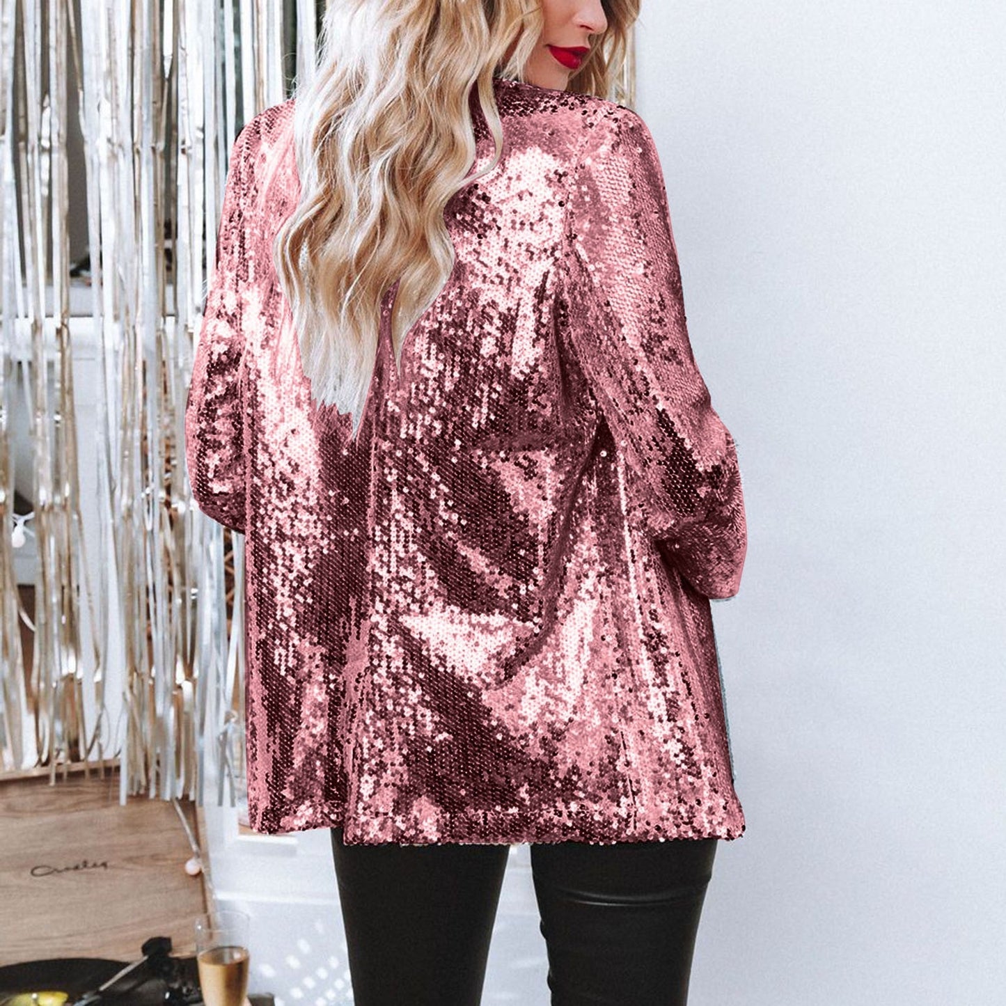 Damen Glitzer Blazer Eveloria wird zu: Eveloria Damen Glitzerjacke