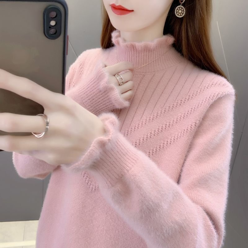 Damen Rollkragenpullover Strukturiertes Design Eveloria - Eveloria