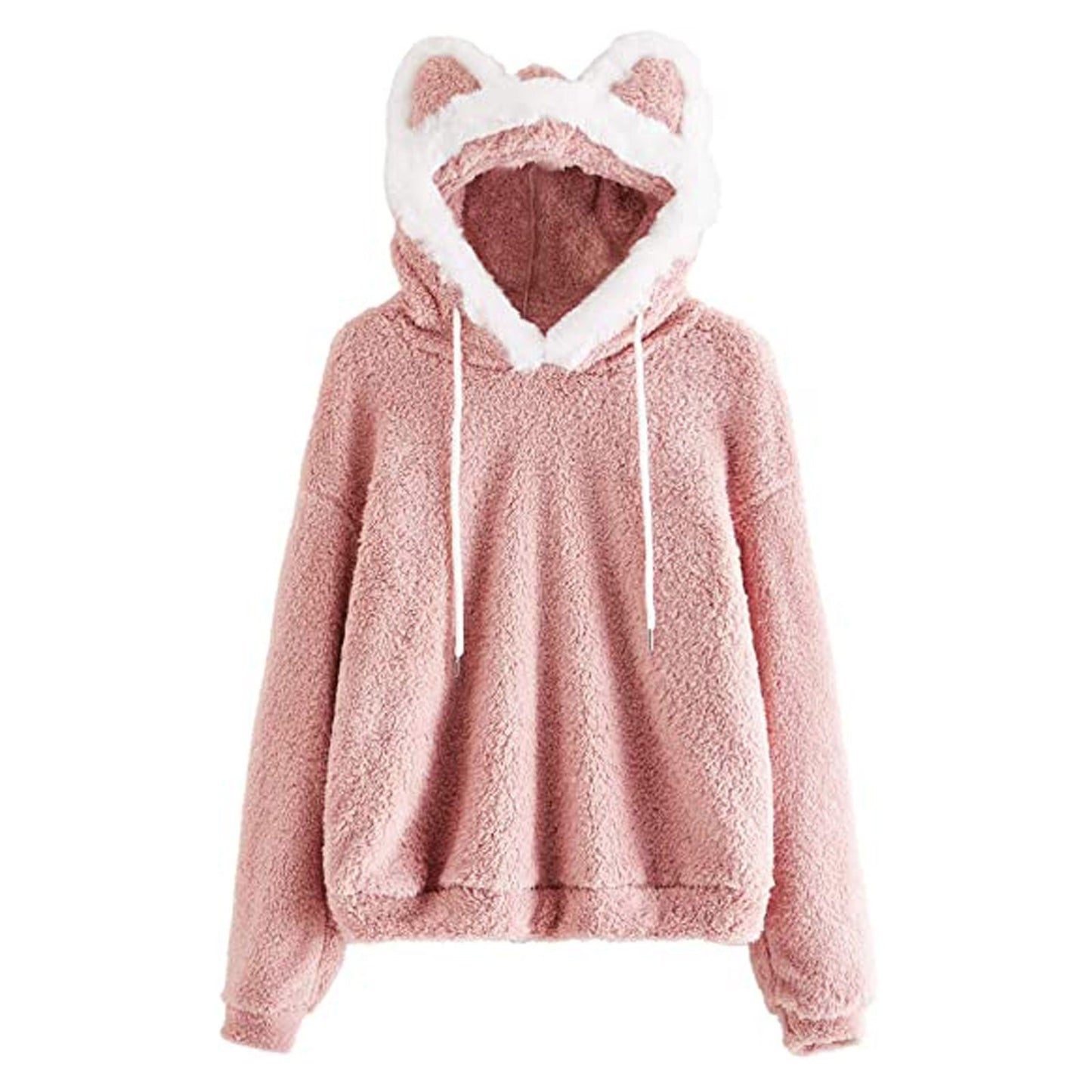 Damen Kapuzenpullover mit Katzenohren Weich Eveloria