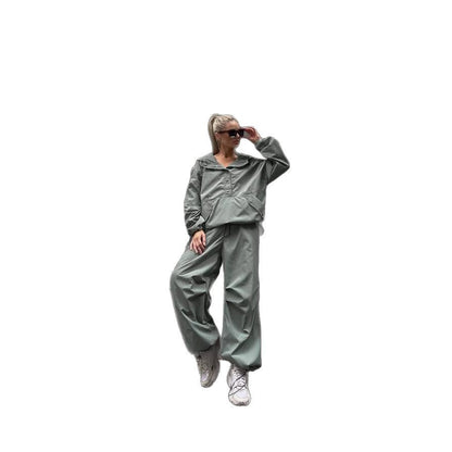 Damen Windjacke Oversized Leicht Kordelzug Eveloria