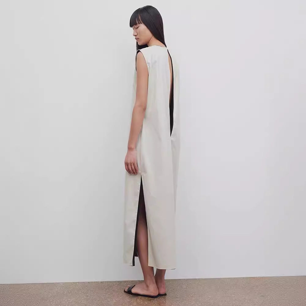 Damen Maxikleid Fließend Breiter Ausschnitt Eveloria
