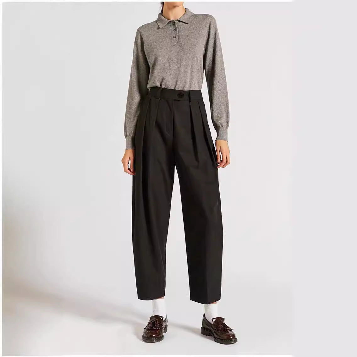 Damen Hochbundhose Weit Elegant Eveloria