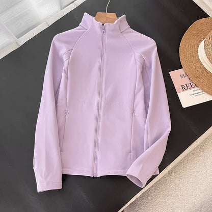 Damen Sportjacke Atmungsaktiv Hochkragen Eveloria