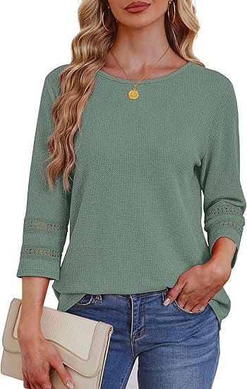 Damen Longsleeve-Oberteil Spitzen-Details Eveloria