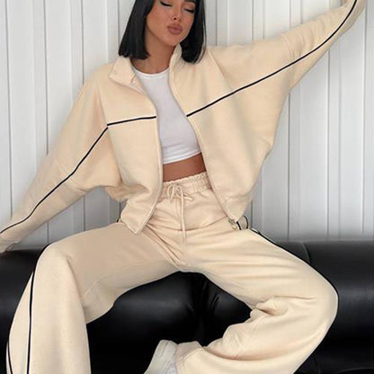Damen Sportliches Zweiteiler-Set Sweatshirt und Hose Eveloria - Eveloria