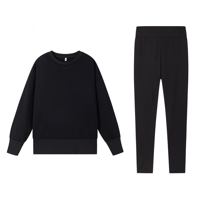 Damen Sportset Sweatshirt und Leggings locker und enganliegend