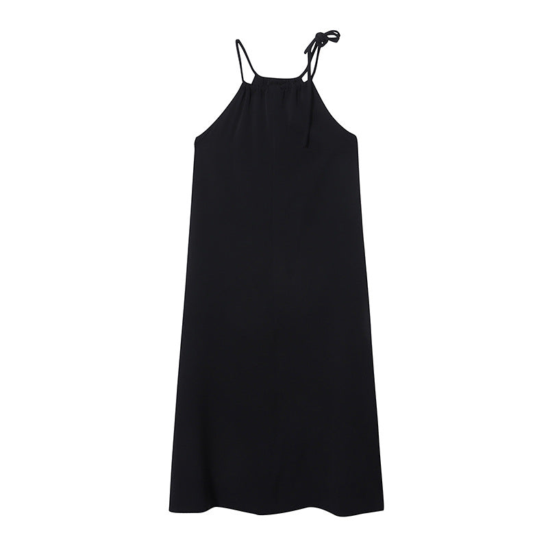 Damen Maxikleid Gestreift Verstellbare Träger Seitentaschen Eveloria