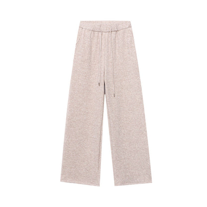 Damen Sweatpants Elastischer Bund Weites Bein Bequem Eveloria