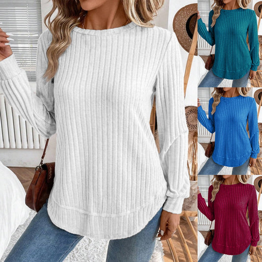 Damen Strickpullover Lässig Vertikale Streifen - Eveloria
