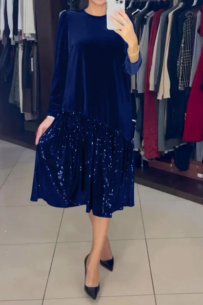 Eveloria Damen Partykleid mit Funkelrock Weiches Oberteil
