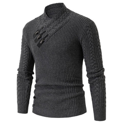 Herren Strickpullover Elegantes Zopfmuster Bequem