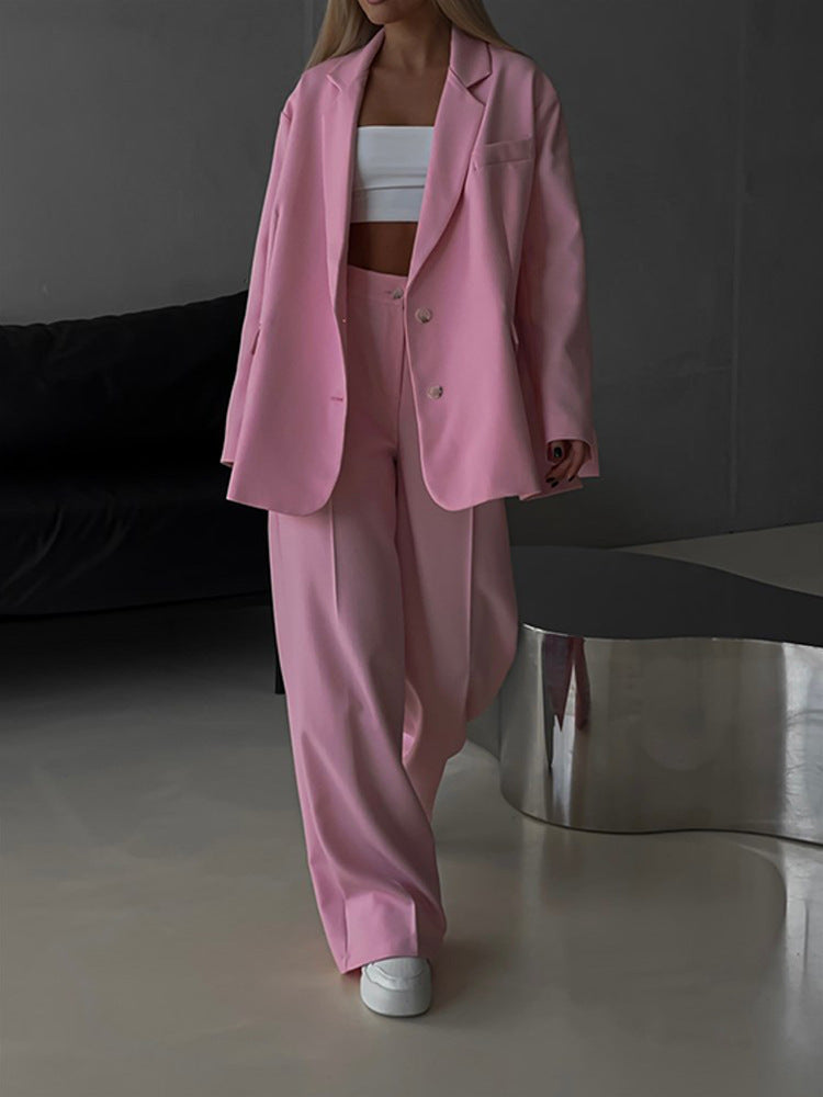 Damen Blazer-Anzug-Set Hosenanzug Hochtailliert Eveloria
