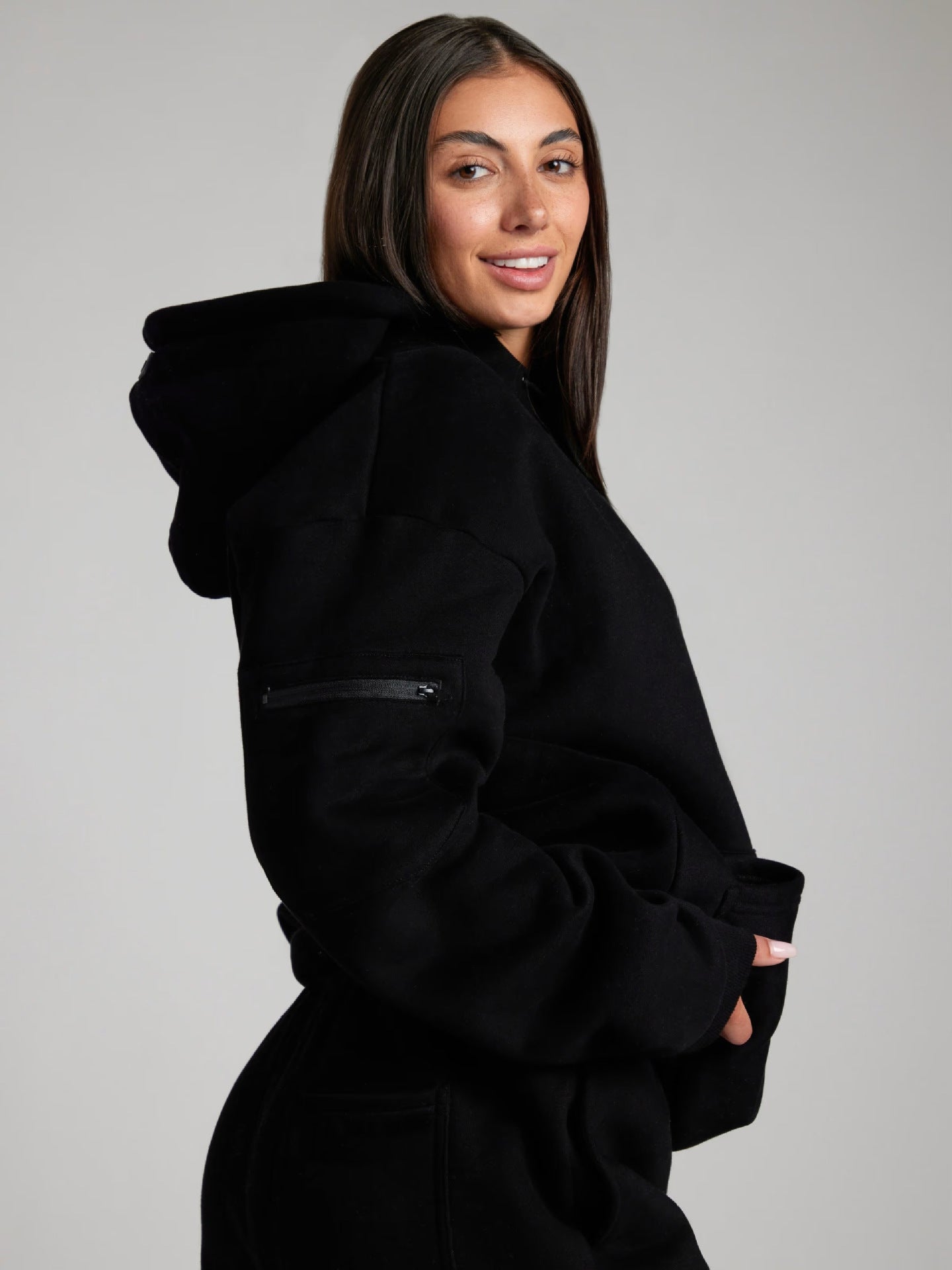 Damen Hoodie mit Schlafmaske aus Fleece Eveloria