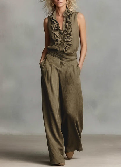 Damen Bluse Rüschen Klassischer Kragen Eveloria