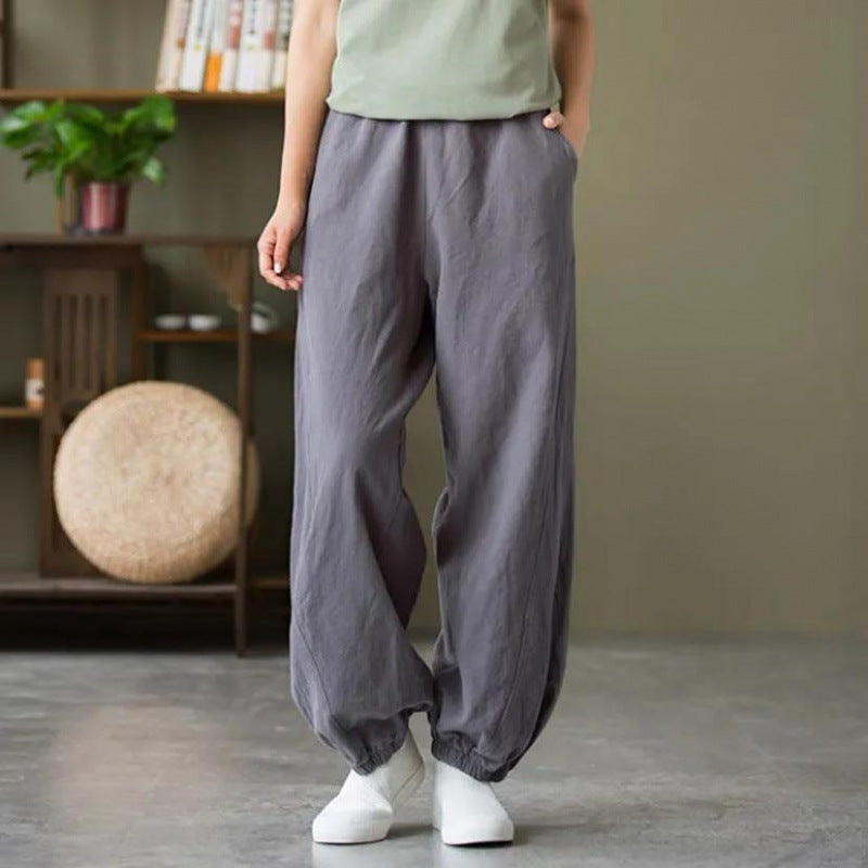 Damen Bequeme Luftpants Elastischer Bund Eveloria