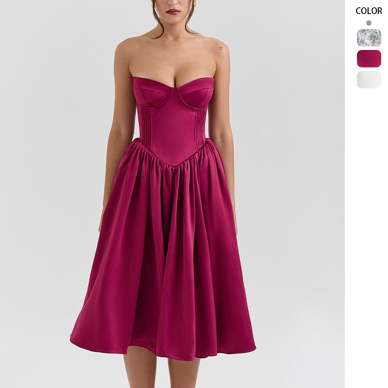 Damen Cocktailkleid Corsage-Oberteil Voluminöser Rock Eveloria - Eveloria