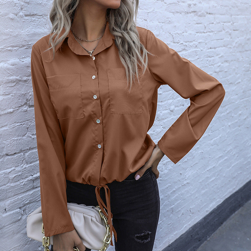 Damen Bluse Verkürzte Vorderseite Knopfdetail Weiße Bluse