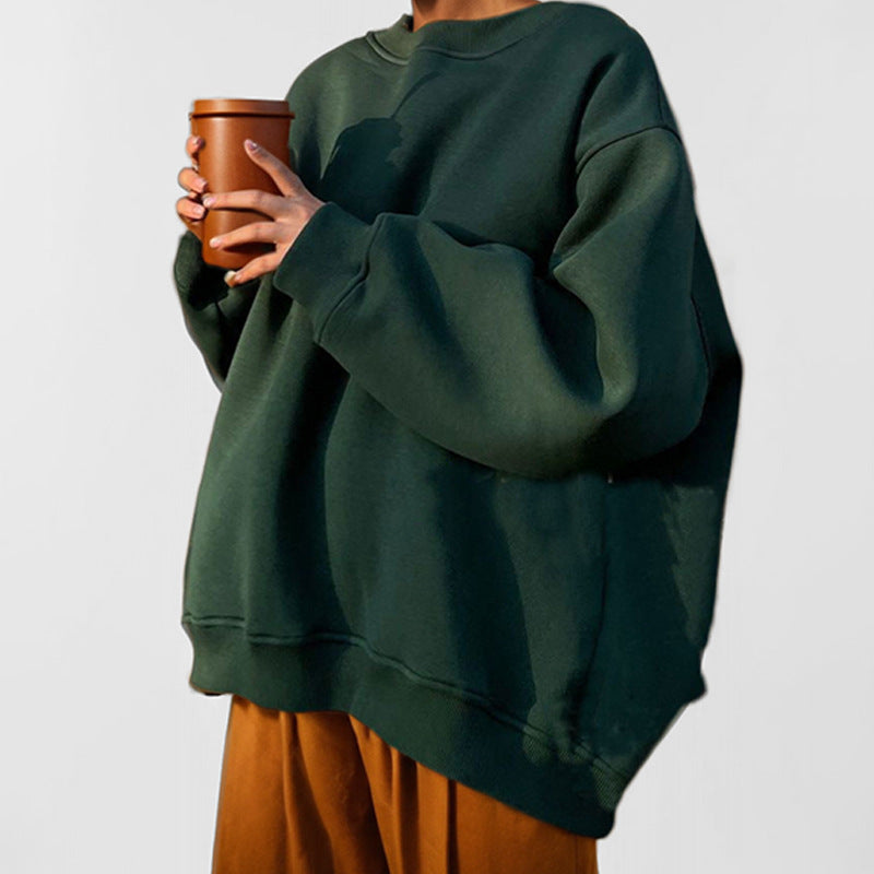 Damen Oversized Sweatshirt Weites Design Lässig Grau Eveloria