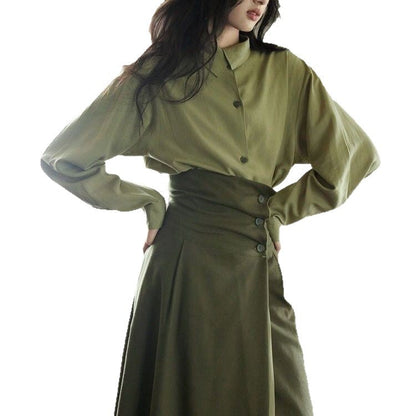 Damen Maxi-Rock Kelchschnitt Elegant Eveloria