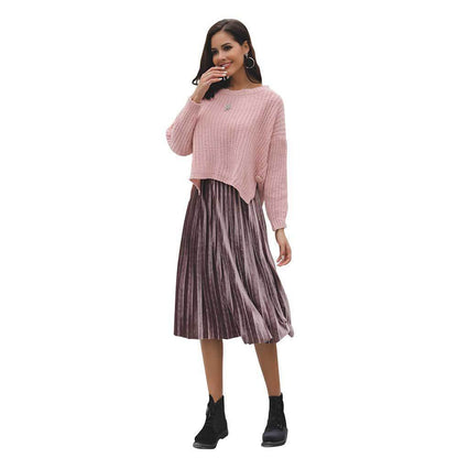 Damen Strickpullover Lässig Modisches Strickmuster Eveloria